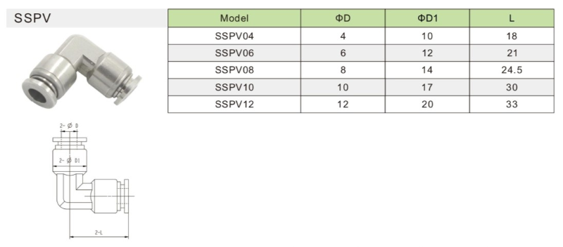 316L Stainless Steel Elbow Fitting Winkelverschraubung aus Edelstahl 316L