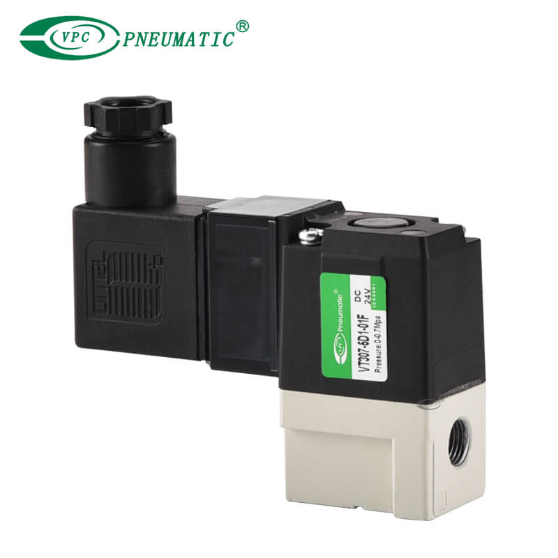 Direkt betätigtes Sitzmagnetventil der Serie VT307 mit 3 Anschlüssen (Gummidichtung)