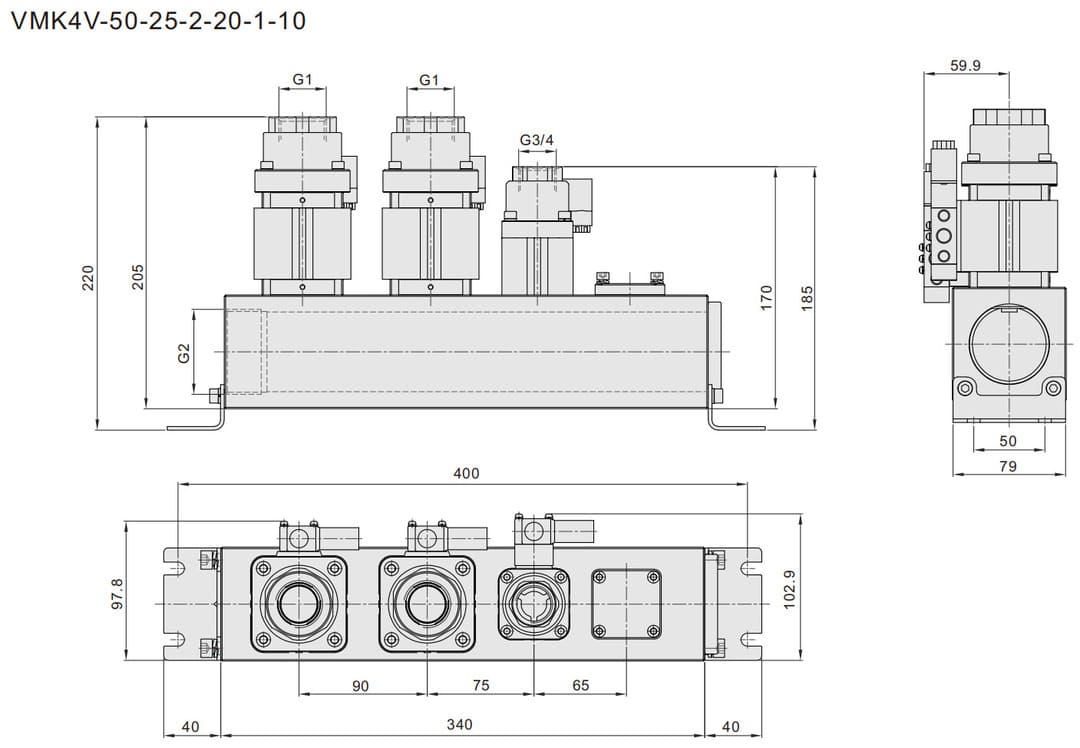 VMK coaxial valve (10) Müller, Koax-Verteiler