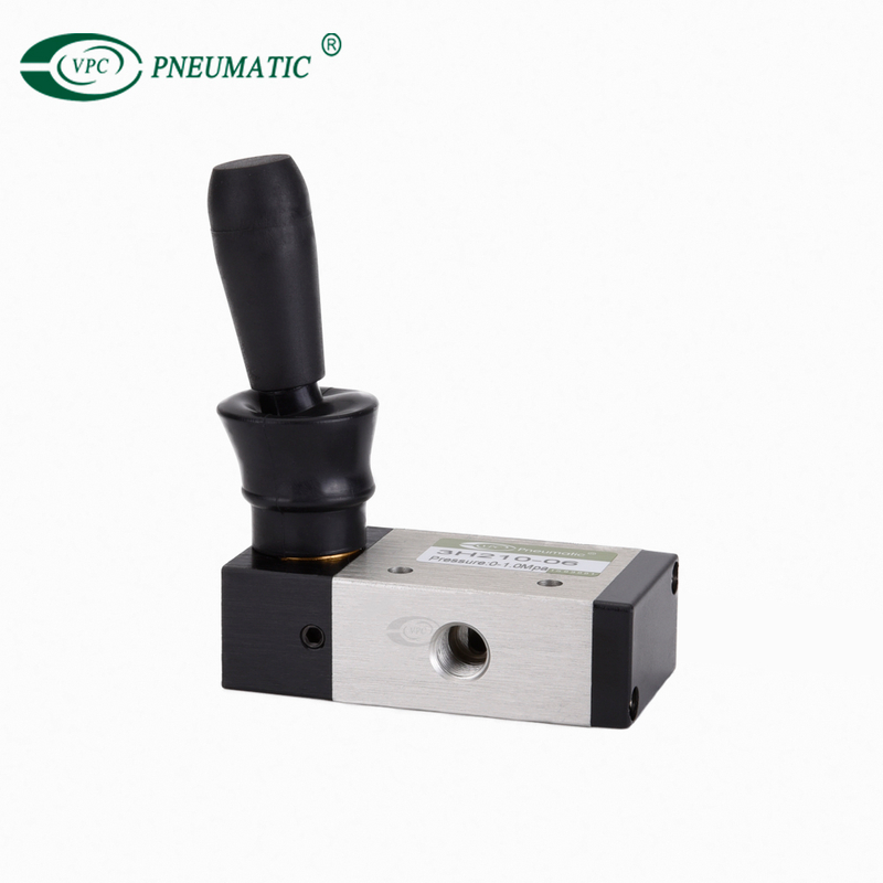 3H210-06 3-Wege-Handhebelventil mit 2 Positionen, 1/8 Zoll BSPT, betätigte pneumatische Ventile 