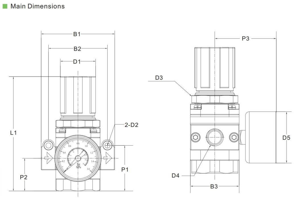 pneumatischer Druckregler