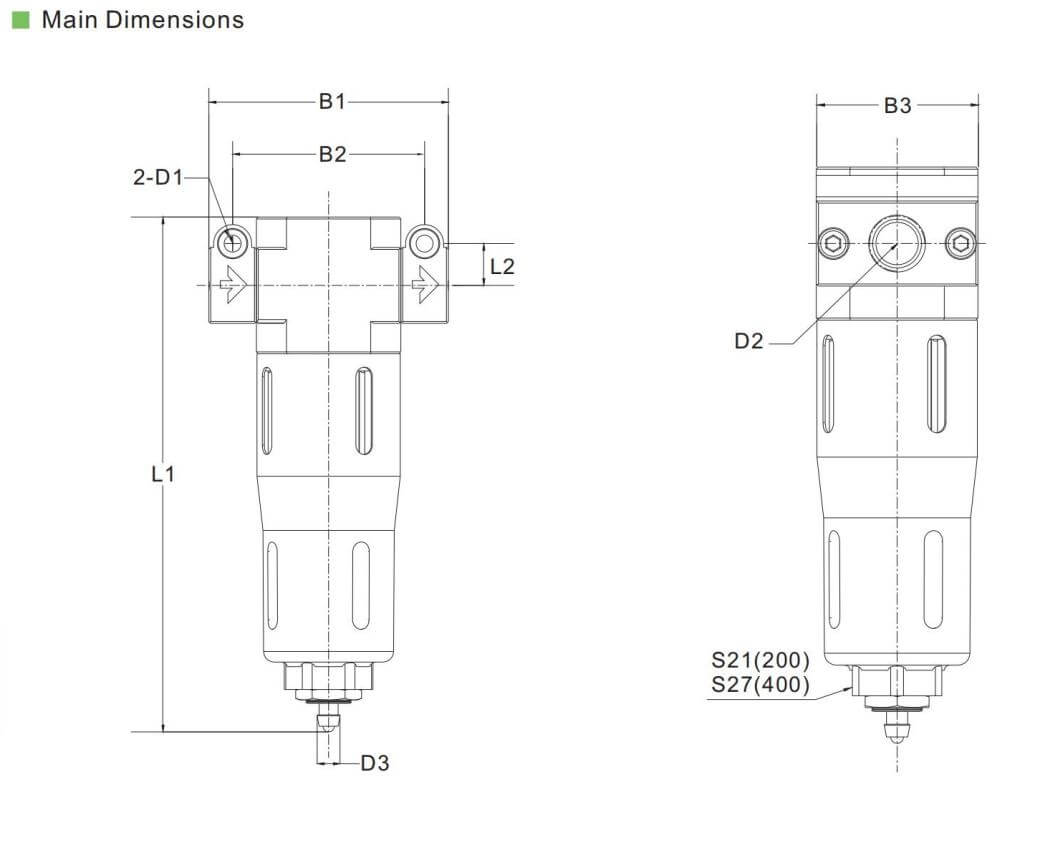 VF-Pneumatikfilterdiagramm