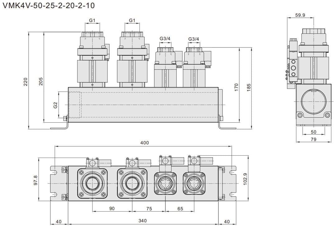 VMK coaxial valve (9) cx, Tec-Ventile,