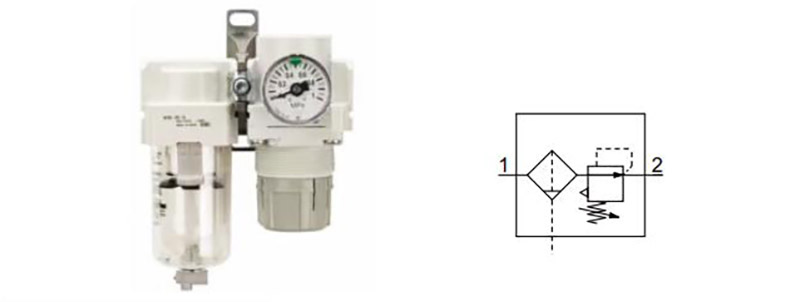 Luftfilterregler mit Manometer