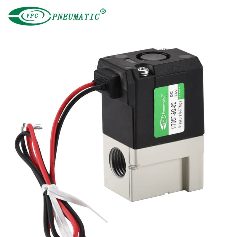 Direkt betätigtes Sitzmagnetventil der Serie VT307 mit 3 Anschlüssen (Gummidichtung)