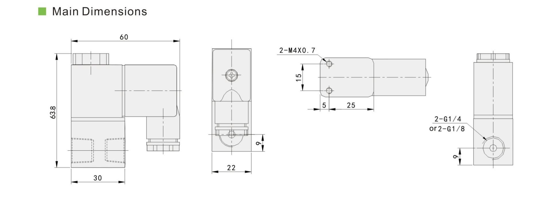 12V pneumatisches Magnetventil