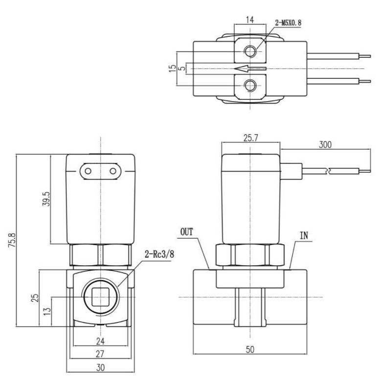 AVJ322D Air Jet Loom Ventilabmessung