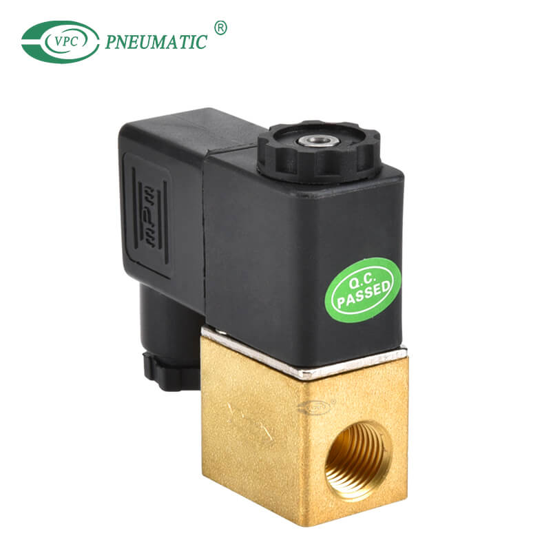 2v 02508 Serie Normal geschlossenes pneumatisches Magnetventil aus Messing