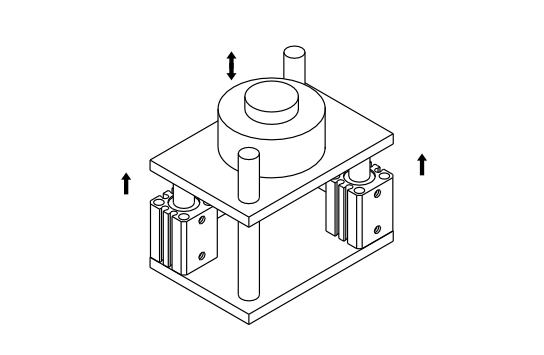 Liegeluftzylinderanwendung