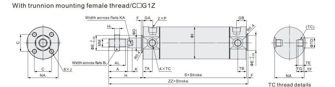 kleiner pneumatischer Luftzylinder 
