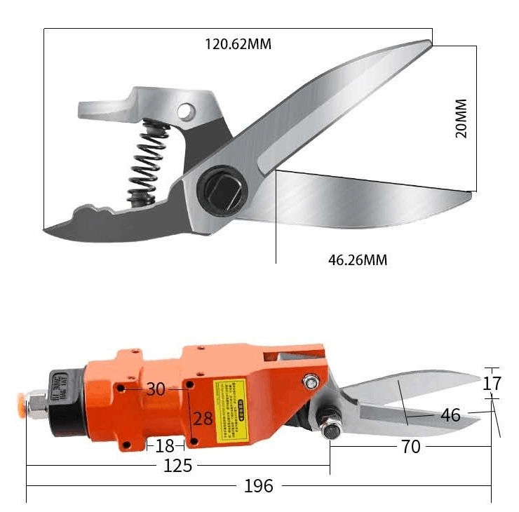 Air Nipper Scherwerkzeuge für Kunststoff, Eisen, Kupfer und Maske, Ohrband, Drahtschneiden, pneumatische Schere 