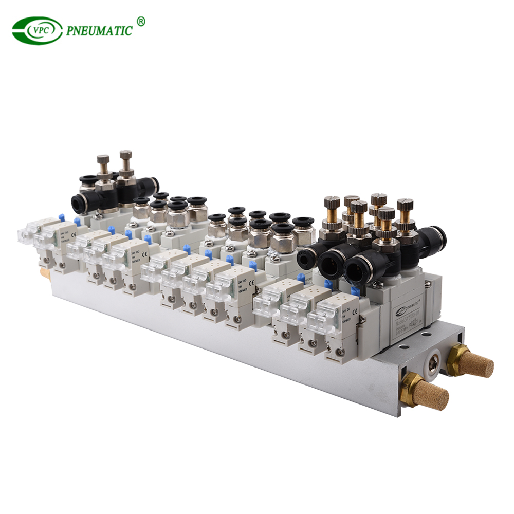 Richtungsventil 4v210-08 DC 24 V 12 V 5/2-Wege-Einfachsteuerung pneumatischer Magnetventilverteiler