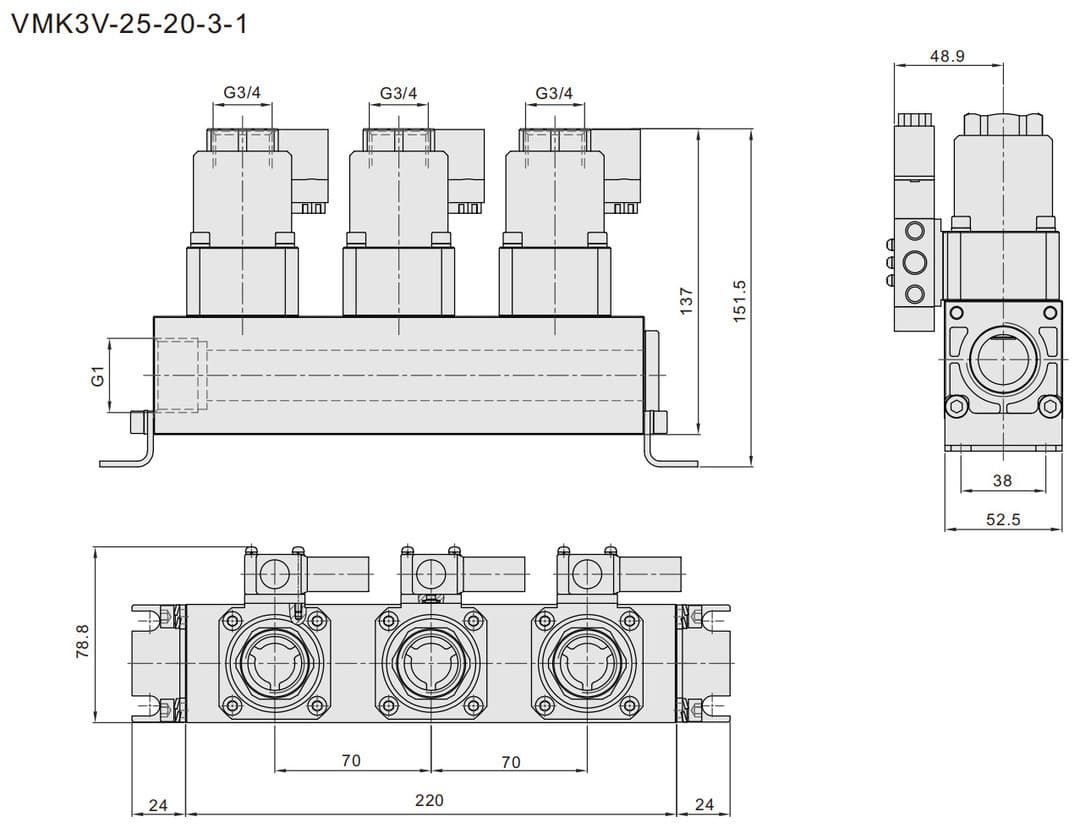 VMK coaxial valve (5) Magnetventil, Koax